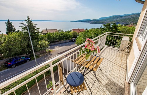 Klenovica Apartamento | Apartamento de una habitación con balcón y vista al mar Klenovica, Novi Vinodolski (A-5575-a)