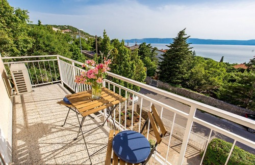 Klenovica Apartamento | Apartamento de una habitación con balcón y vista al mar Klenovica, Novi Vinodolski (A-5575-b)