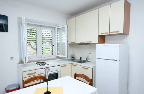 Vela Glavica Apartamento | Apartamento de una habitación con terraza y vista al mar Lumbarda, Korcula (A-4429-a)