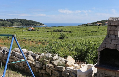 Vela Glavica Apartamento | Apartamento de una habitación con terraza y vista al mar Lumbarda, Korcula (A-4429-a)