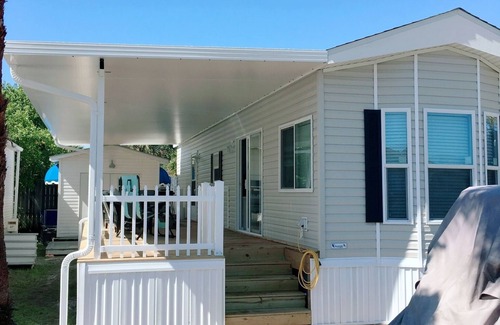 Miramar Beach Cabaña | One block from Pompano Joes is our resort cottage with large patio for relaxing