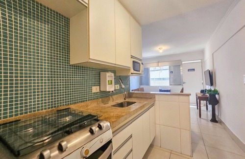 Tombo Apartamento | Pé na areia do Guarujá - Praia do Tombo (5-E)