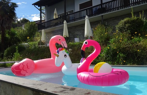 Orselina Apartamento | Experiencia árboles de palma, piscina y panorámica: Casa Belsito, Orselina, Lago Mayor