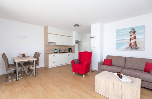 Plau am See Apartamento | Panorama apartment "Leuchtturmblick", two terraces dog allowed. House 6 No 57