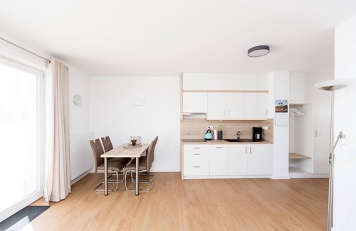 Plau am See Apartamento | Panorama apartment "Leuchtturmblick", two terraces dog allowed. House 6 No 57