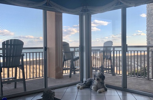 Midtown Ocean City Condominio | Vista panorámica al mar desde este frente al mar, exposición al sur 2 ª planta condominio