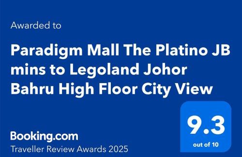 Johor Bahru Apartamento | Paradigm Mall The Platino JB mins to Legoland Johor Bahru High Floor City View