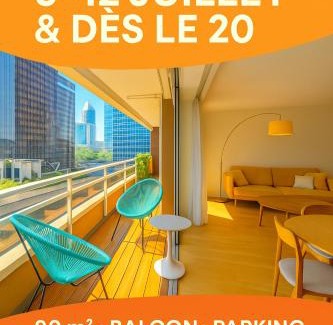 Puteaux Apartamento | Paris à 10 mn en métro Appt 1 ch, parking, Balcon