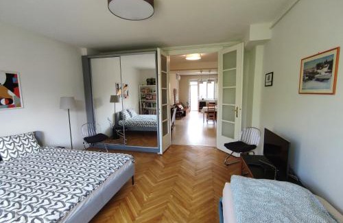 Ferencvaros Apartamento | Park view, close to river, AC, Bauhaus vibe, 2 balconies