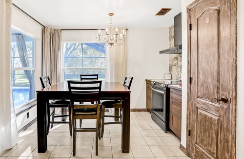 Silver Creek Casa | Peaceful home with an enclosed patio, pool, grill, washer/dryer, & AC