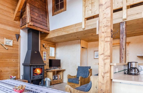Peisey-Nancroix Chalet De Esquí | Chalet Peisey con vistas al balcón