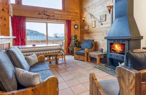 Peisey-Nancroix Chalet De Esquí | Peisey Chalet with Balcony Views