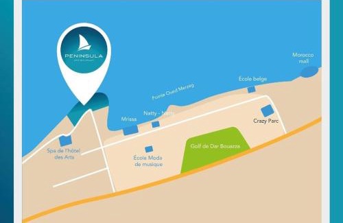 Tamariss Apartamento | Peninsula Dar Bouazza Superbe appartement en résidence avec piscine activités