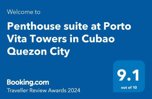 Socorro Apartamento | Penthouse suite at Porto Vita Towers in Cubao Quezon City