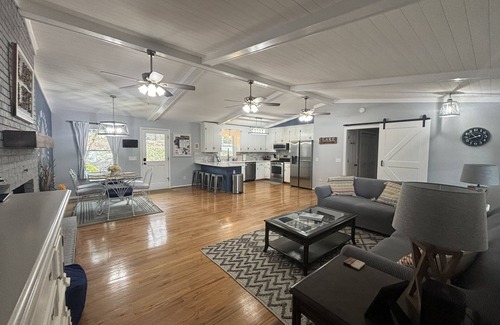 Littleton Casa | Perfect! Waterfront Cottage-2 story boathouse w/ Bar - off main lake!