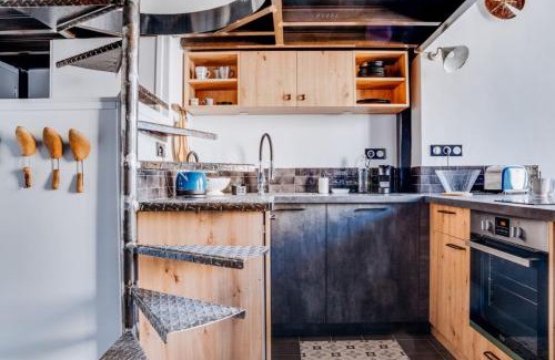Croix Rousse Apartamento | Perrod - Industrial Duplex Loft - Lyon Croix-Rousse