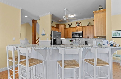 Emerald Isle Casa | Pet Friendly, Oceanside Interior Home Private Pool, Golf Cart, and Easy Access.
