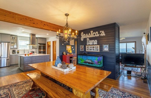 Carolina Dunes Casa | Pet-friendly oceanside Duck home w/ pool, hot tub, sound and sunset views!