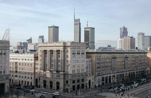 Srodmiescie Południowe Apartamento | Plac Konstytucji 6 Orange - Apartament dla 4 osób - Bezpłatny parking - Free parking - piękny widok na panoramę Warszawy