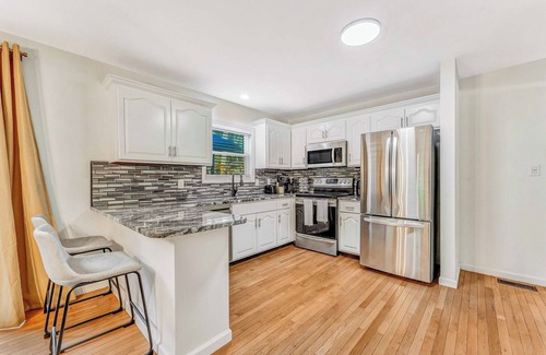 East Stroudsburg Casa | Pocono Dream House! Heated Pool, Fire Pit, Bowling, Mini Golf!