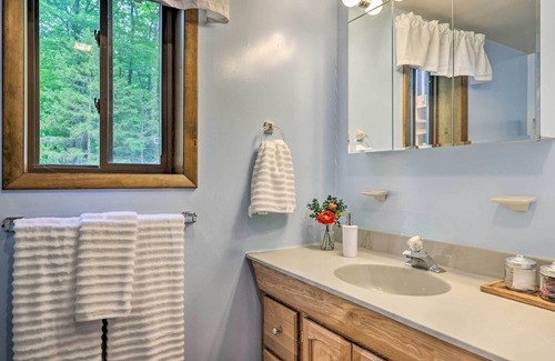 Locust Lake Village Cabaña | Pocono Lake Chalet w/ Deck, Fire Pit & Sunroom!