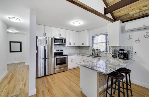Cresco Casa | Pocono Mountains Luxury Retreat with king bed and Game Room in the woods.