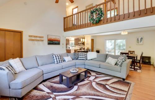 Tobyhanna Casa | Poconos Cabin Serene Deck, Fire Pit and Game Room