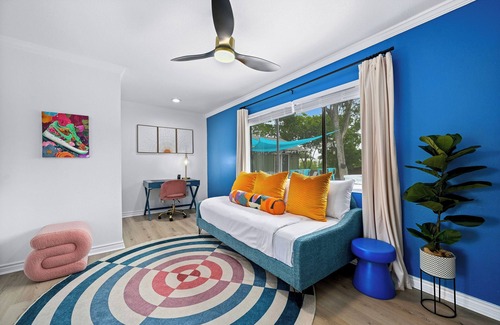 Riverside Casa | Pool, Hot Tub, Mural, Grill, Game Room, Mins to DT
