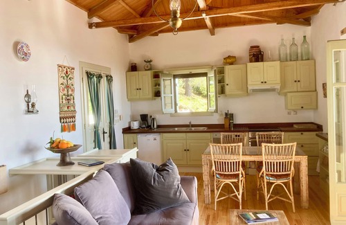 Glossa Villa | Su acogedora villa de vacaciones con piscina, jardines y unas vistas encantadoras!