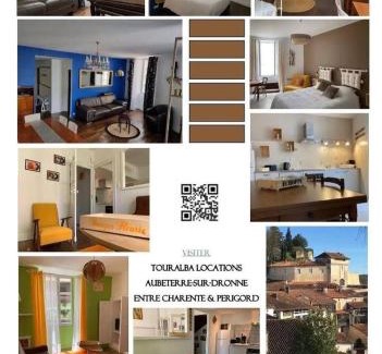 Aubeterre-sur-Dronne Apartamento | Poterne- Logement raffiné avec jardin
