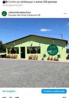 Cabaceiras Hotel | Pousada e Restaurante Vale Verde