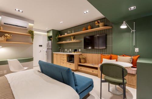 Sao Paulo Apartamento | Próx. Metrô, Consulado e Shopping | Vaga Opcional