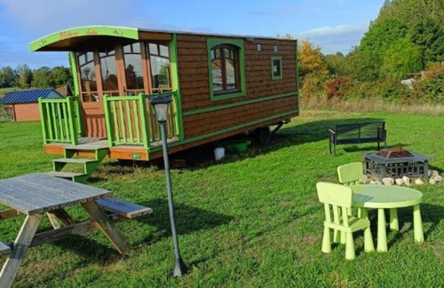 Cerans-Foulletourte Cabina | Cabaña-Habitación con desagüe-Premium-Vista al Jardín-Séjour roulotte