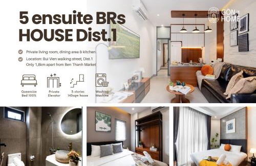 Downtown Ho Chi Minh City Casa | Private 5-6BRs house - Walk to BenThanh, BuiVien by Gon De Home