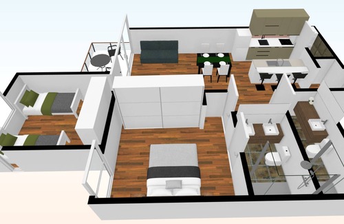 Zona 16 Apartamento | Apartamento privado y relajante con vista a los volcanes.