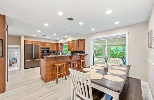 Indian Harbour Beach Casa | Private heated pool home with hot tub near beach, sleeps 10