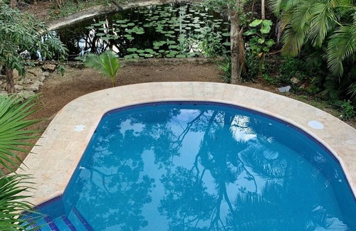 Puerto Aventuras Casa | Private House, Pool, Roof Lounge, Cenote & on the 1st hole of the Golf Course