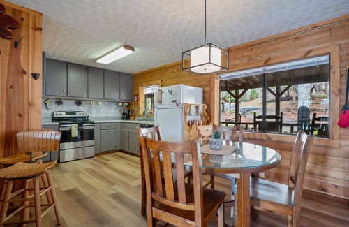 Lake Lure Cabina | Private log cabin on the lake! Beach/waterfall/ dogs.