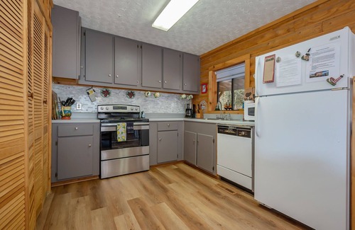 Lake Lure Cabina | Private log cabin on the lake! Beach/waterfall/ dogs.
