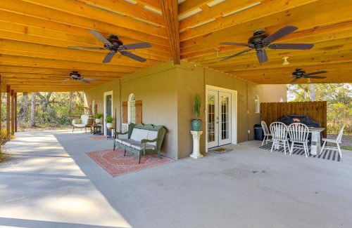 Newberry Casa | Private Patio with View Peaceful Trenton Home
