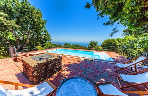 Presa Villa | Piscina privada, increíble vista al mar