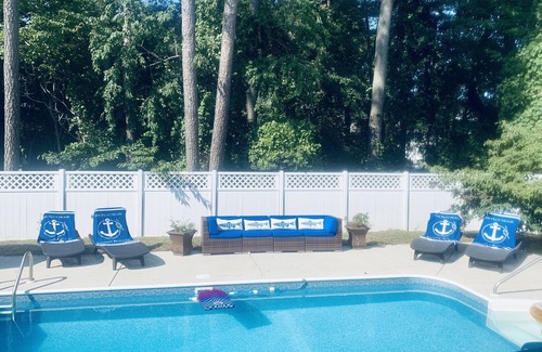 Bethany Beach Casa | Piscina privada, con descuento de $ 1,100 para los días 6 al 13 de julio y del 10 al 17 de agosto, ¡cerca de la playa!