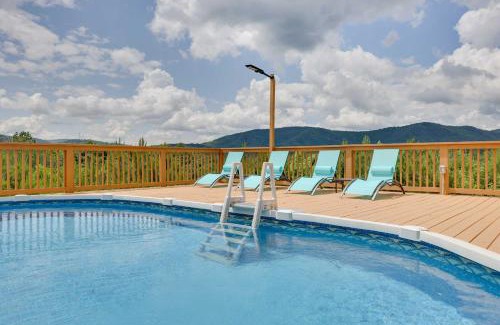Copperhill Casa | Private Saltwater Pool Mtn-View Copperhill Home