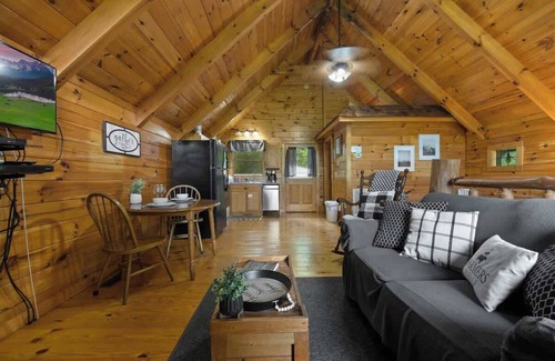Sevierville Cabina | Private Studio Log Cabin! Hot Tub,Fireplace,Chill!