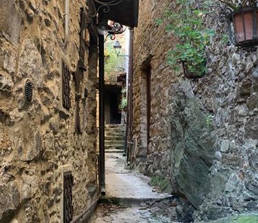 Apricale Apartamento | Private studio with mountain view with terrace in Medieval village