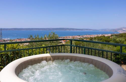 Kastel Sucurac Villa | Private Villa Golden Hour with a view of Split area
