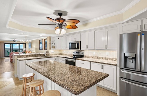 Sanibel Condominio | Penthouse remodelado de lujo frente al golfo + terraza privada -