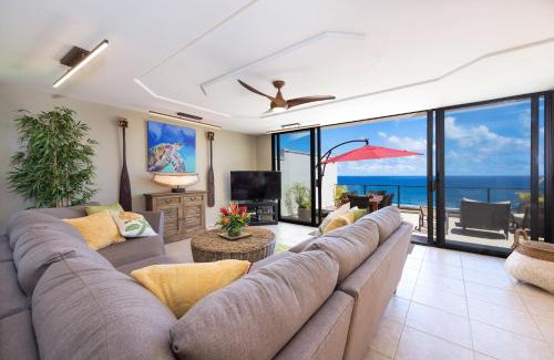 Princeville Apartamento | Puu Poa Ocean Bluff Condo, Incredible Views, Walk to Beaches, Pool & Tennis