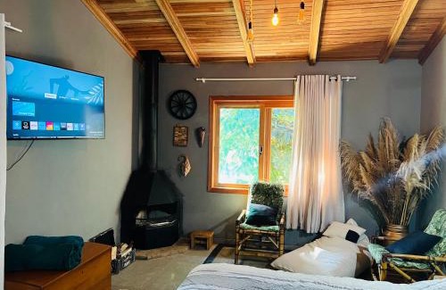 Uniao da Vitoria Casa | Quarto/suíte com lareira