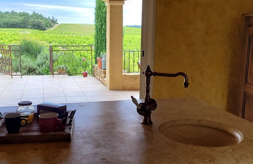 Mondragon Casa | Tranquila piscina climatizada en una finca de viñedos de 22ha aire acondicionado